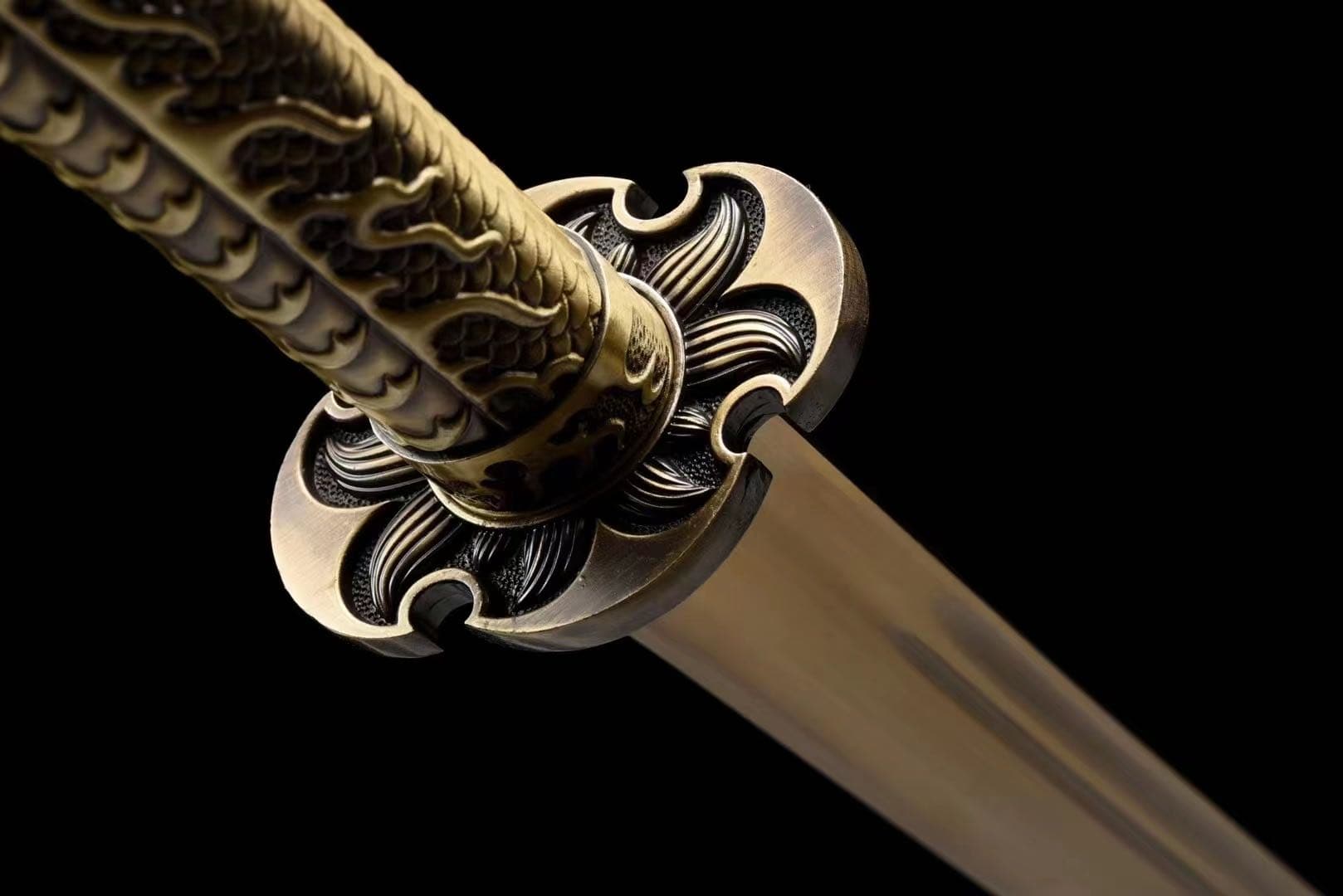 Handmade One Body Yellow Dragon Baked gold blades - Tophatter Daily Deals