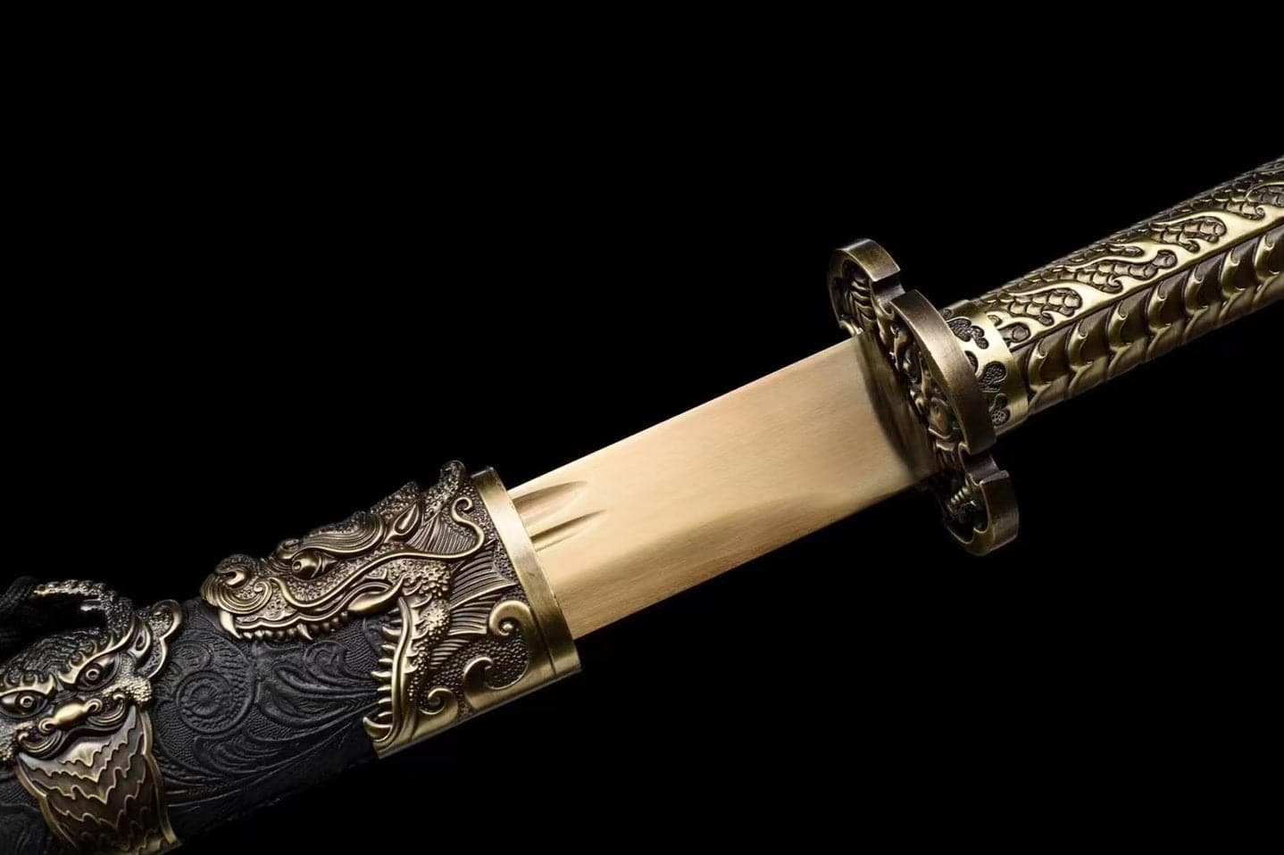 Handmade One Body Yellow Dragon Baked gold blades - Tophatter Daily Deals