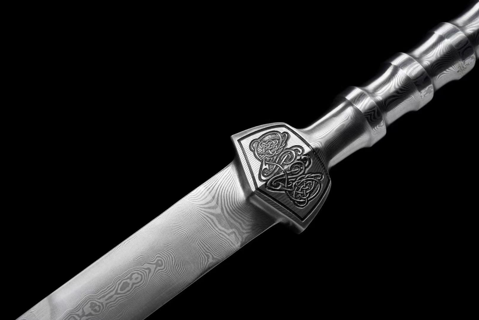 Handmade Phantom Sword Damascus Steel One-piece forging - Tophatter Daily Deals