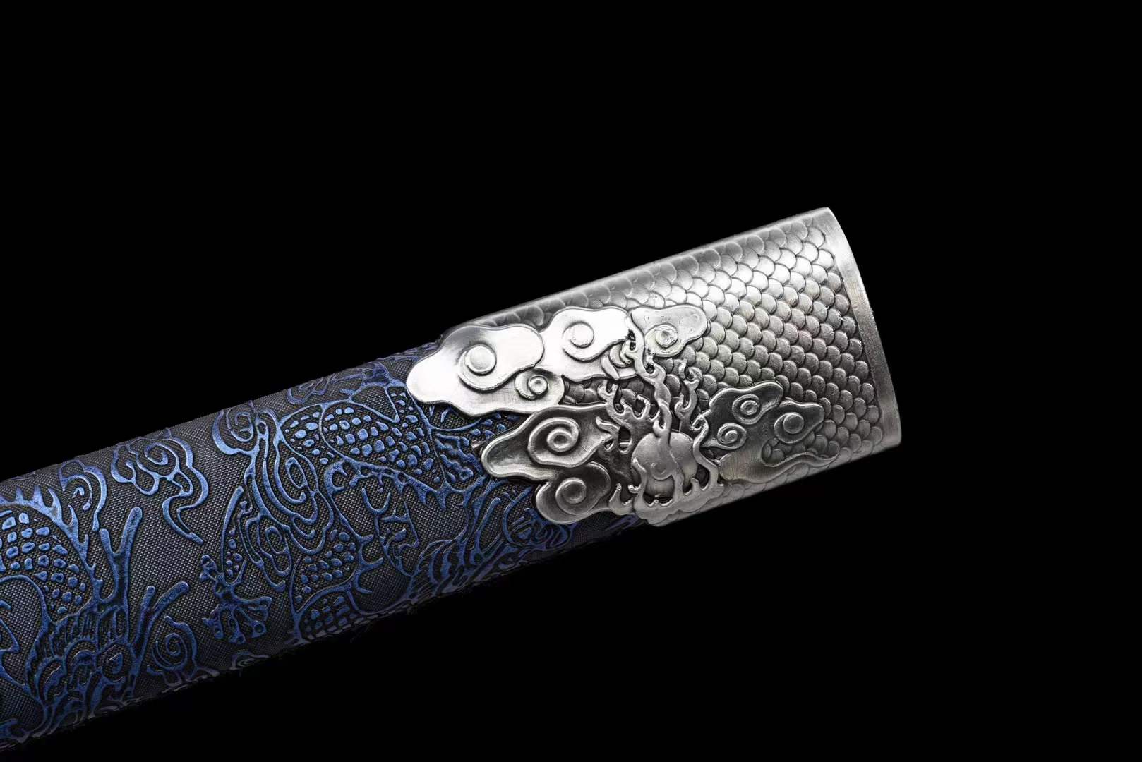 Handmade Pride High Manganese Steel Chinese Sword With Blue Engraving Blade - Tophatter Daily Deals