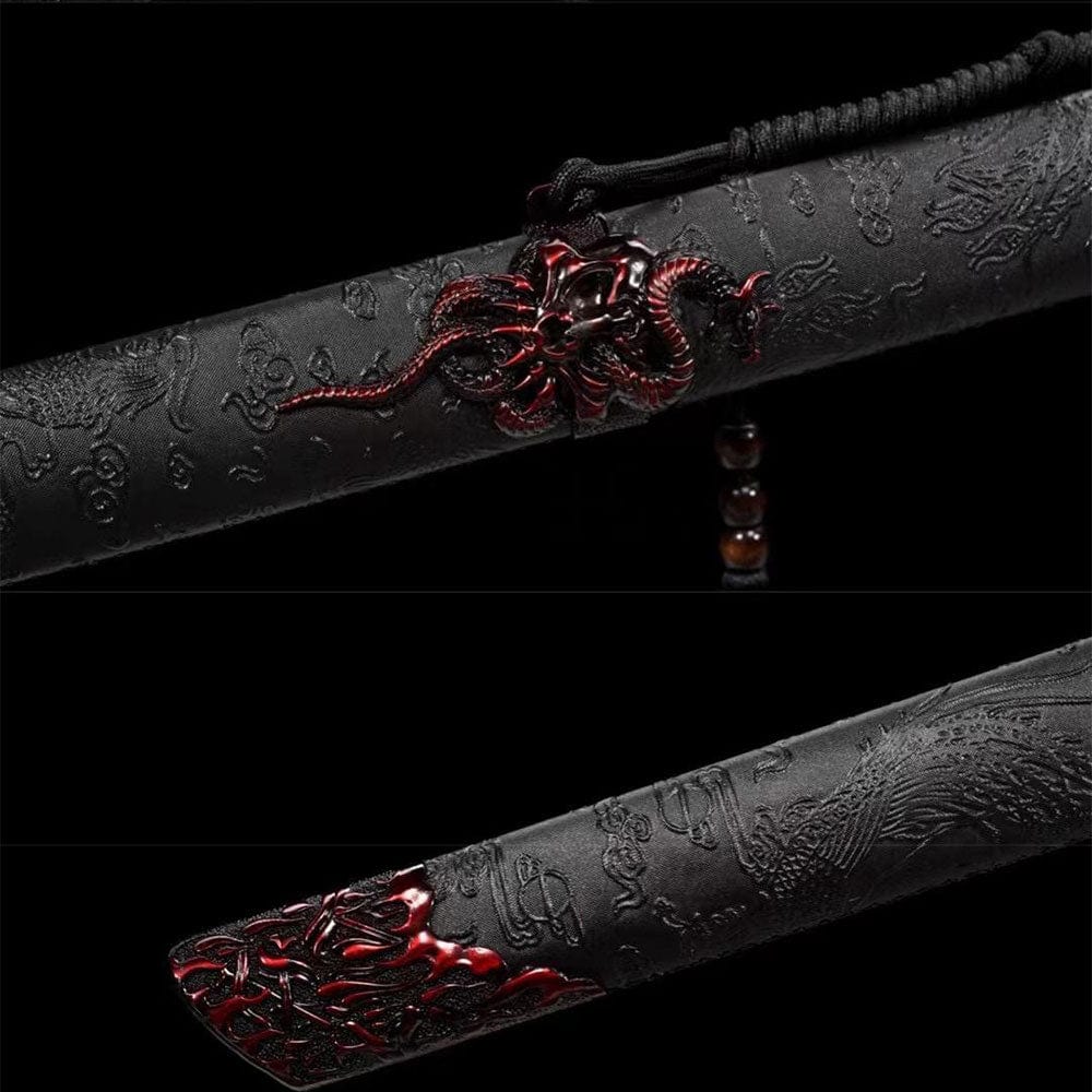 Handmade Red Flame Chinese Sword - Tophatter Daily Deals