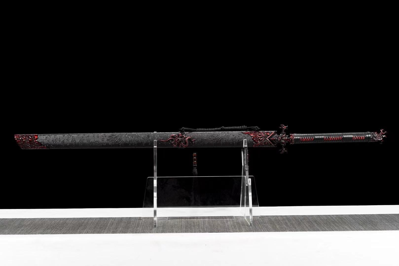 Handmade Red Flame Chinese Sword - Tophatter Daily Deals