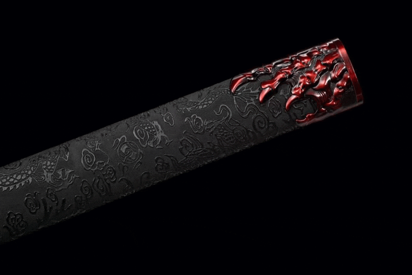 Handmade Red Wolf Chinese Sword With Red Blade - Tophatter Daily Deals