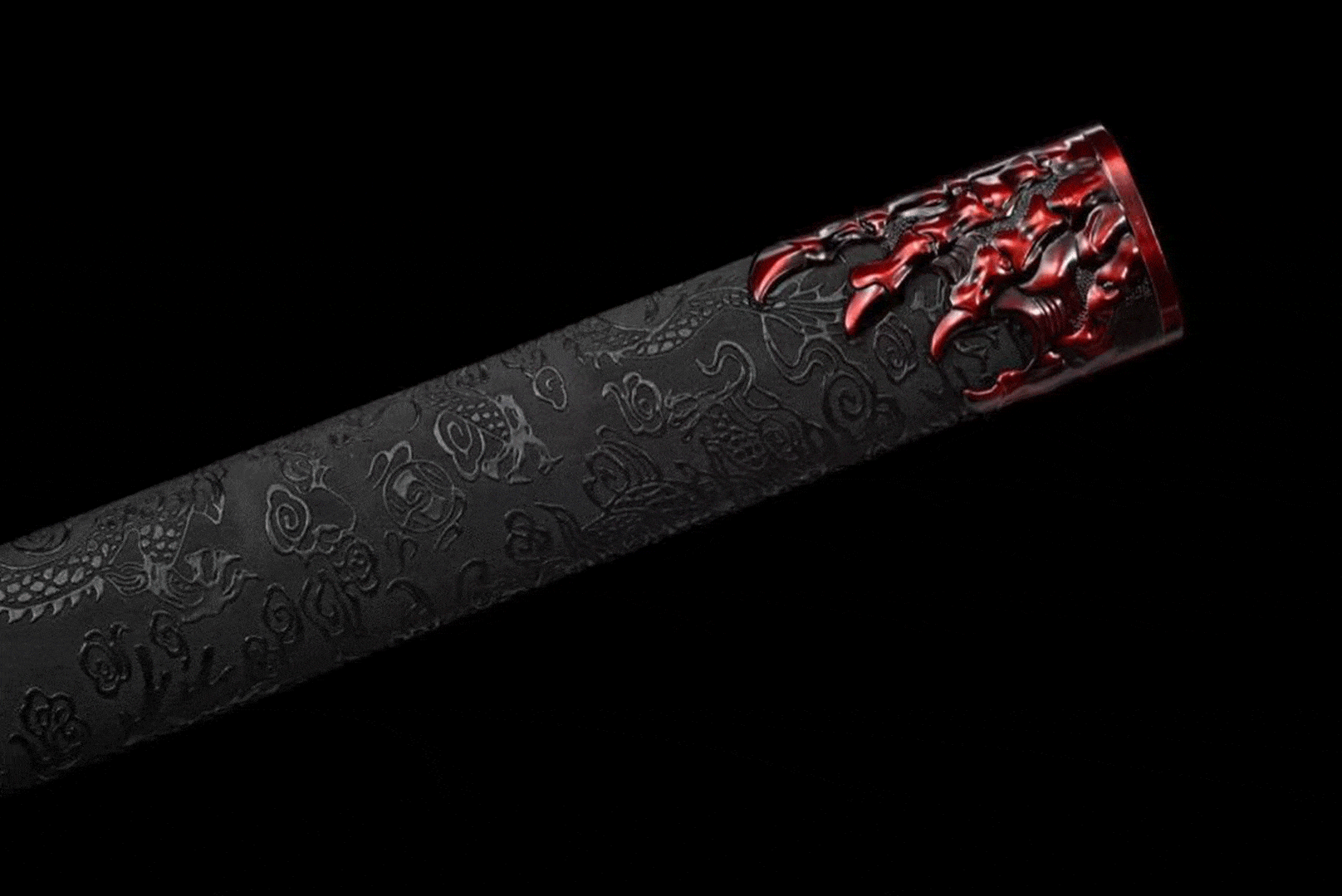 Handmade Red Wolf Chinese Sword With Red Blade - Tophatter Daily Deals