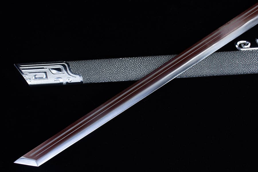 Handmade Seal the Dragon High Carbon Steel Chinese Sword With Red Blade - Tophatter Daily Deals