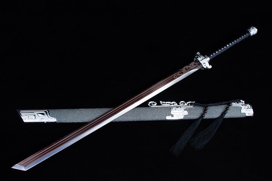 Handmade Seal the Dragon High Carbon Steel Chinese Sword With Red Blade - Tophatter Daily Deals