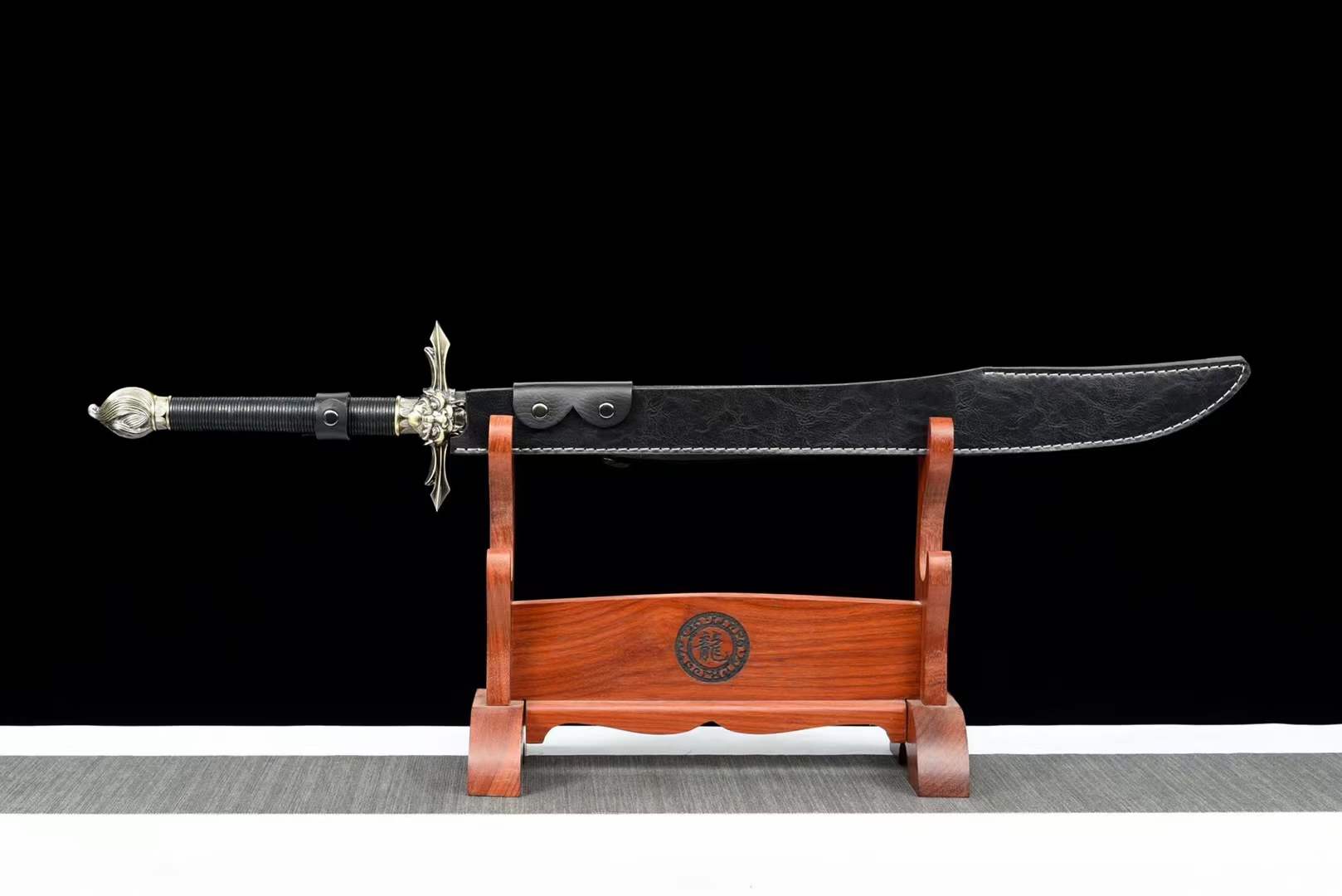 Handmade Seven Obsidian War Sword Spring Steel - Tophatter Daily Deals