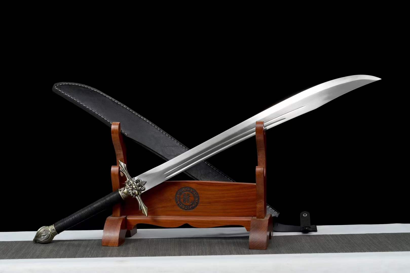 Handmade Seven Obsidian War Sword Spring Steel - Tophatter Daily Deals