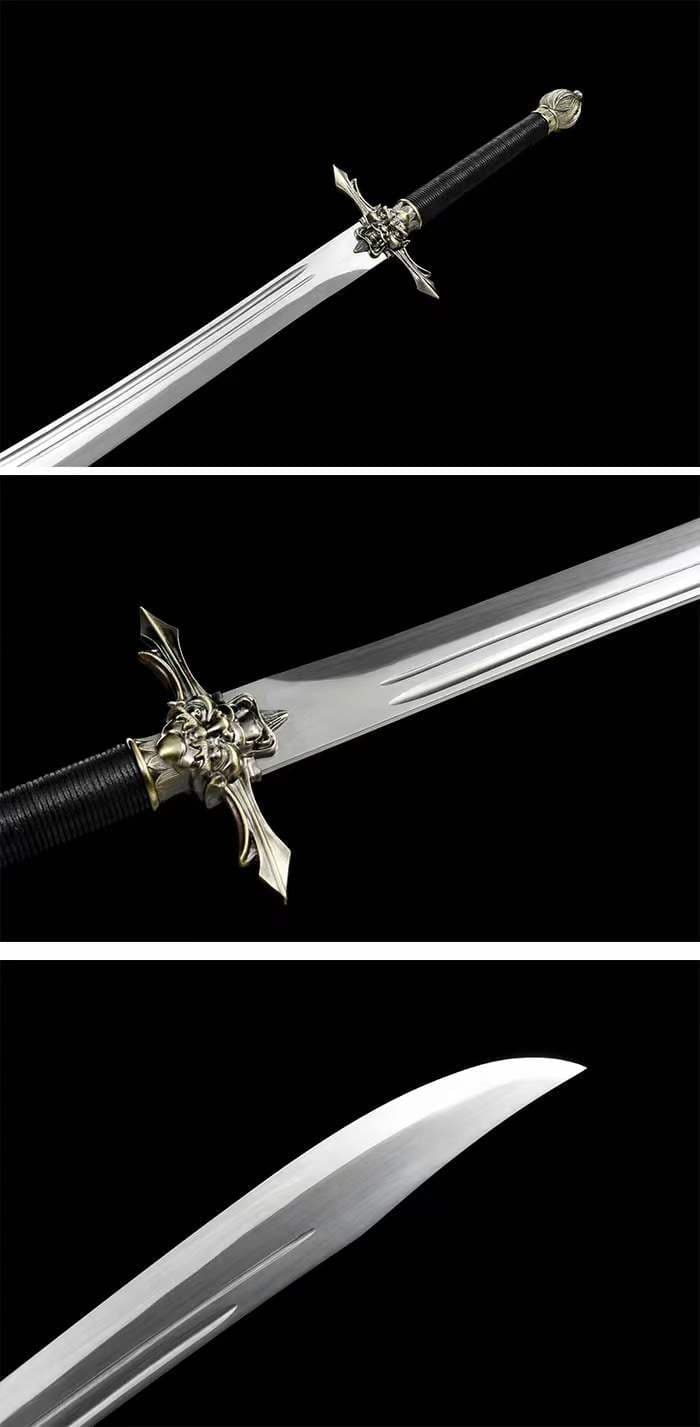 Handmade Seven Obsidian War Sword Spring Steel - Tophatter Daily Deals