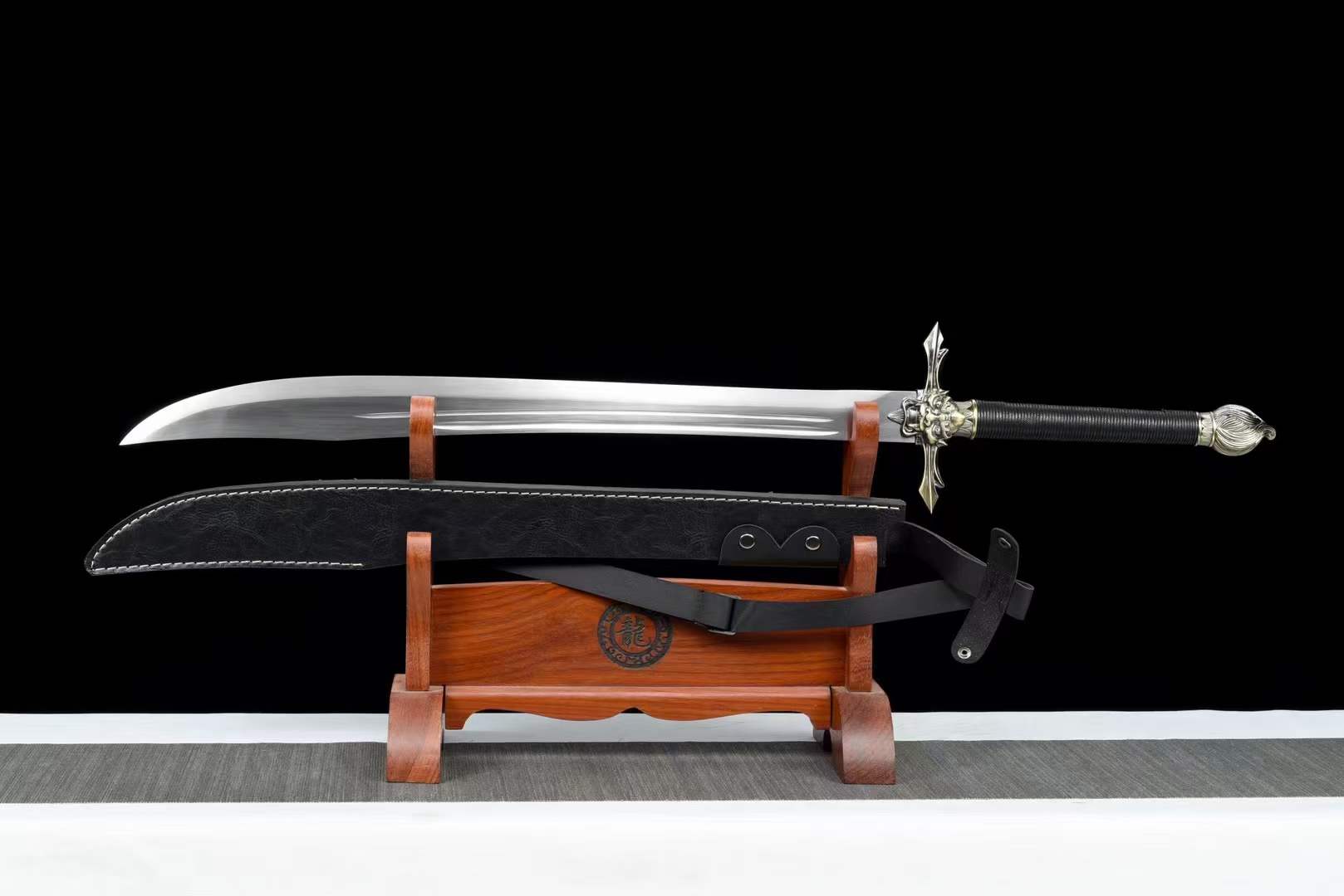Handmade Seven Obsidian War Sword Spring Steel - Tophatter Daily Deals