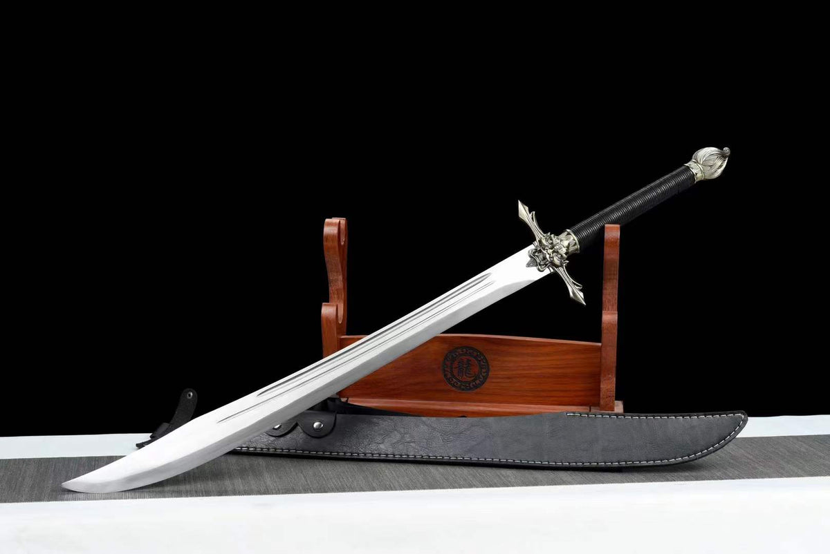 Handmade Seven Obsidian War Sword Spring Steel - Tophatter Daily Deals