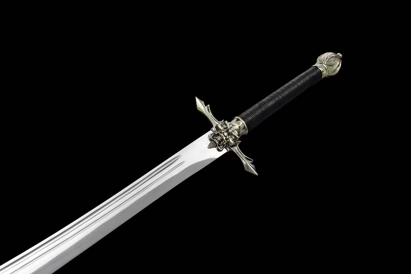Handmade Seven Obsidian War Sword Spring Steel - Tophatter Daily Deals