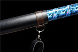 Handmade Silver Moon Wolf King High Manganese Steel Chinese Sword With Baked Blue Blade - Tophatter Daily Deals