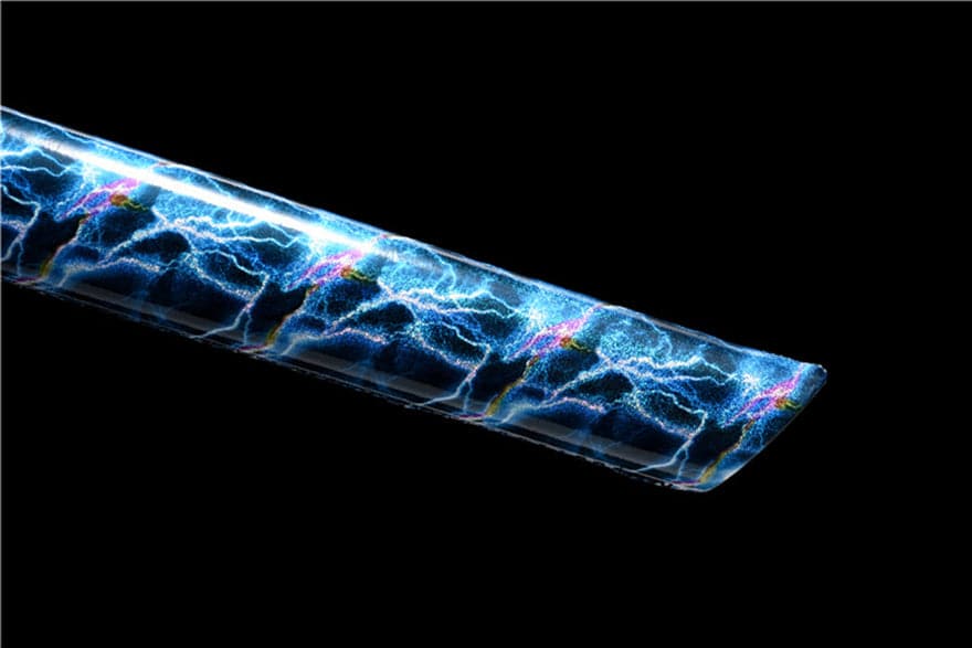 Handmade Silver Moon Wolf King High Manganese Steel Chinese Sword With Baked Blue Blade - Tophatter Daily Deals