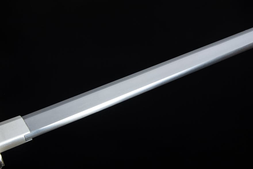 Handmade Silver Scourge High Manganese Steel Chinese Sword With White scabbard - Tophatter Daily Deals