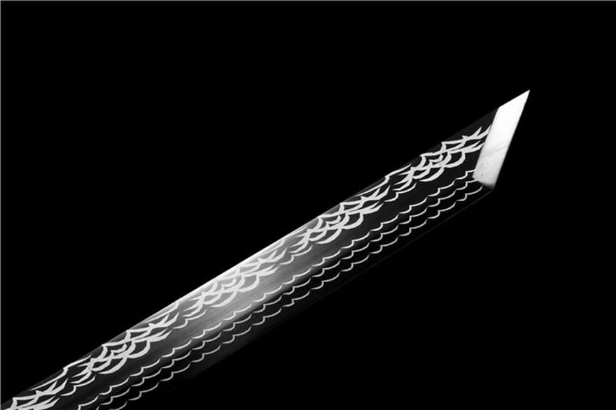Handmade Thunder High Manganese Steel Chinese Sword With Silver Lightning Sheath - Tophatter Daily Deals