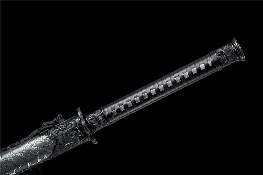 Handmade Thunder High Manganese Steel Chinese Sword With Silver Lightning Sheath - Tophatter Daily Deals