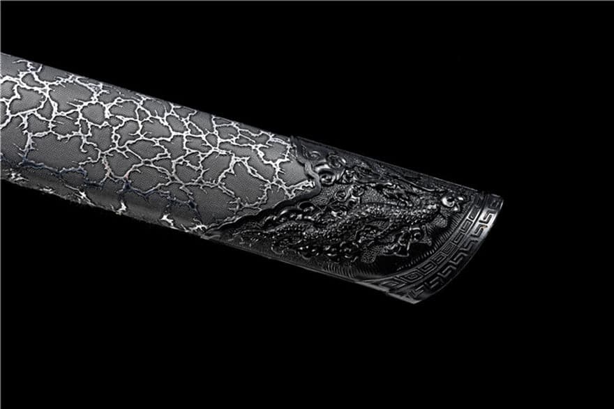 Handmade Thunder High Manganese Steel Chinese Sword With Silver Lightning Sheath - Tophatter Daily Deals