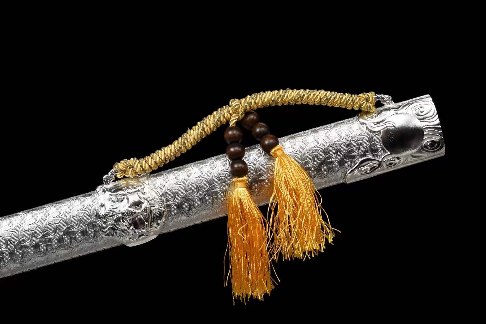 Handmade Tsunami Tiger High Manganese Steel Chinese Sword With Tiger pattern - Tophatter Daily Deals
