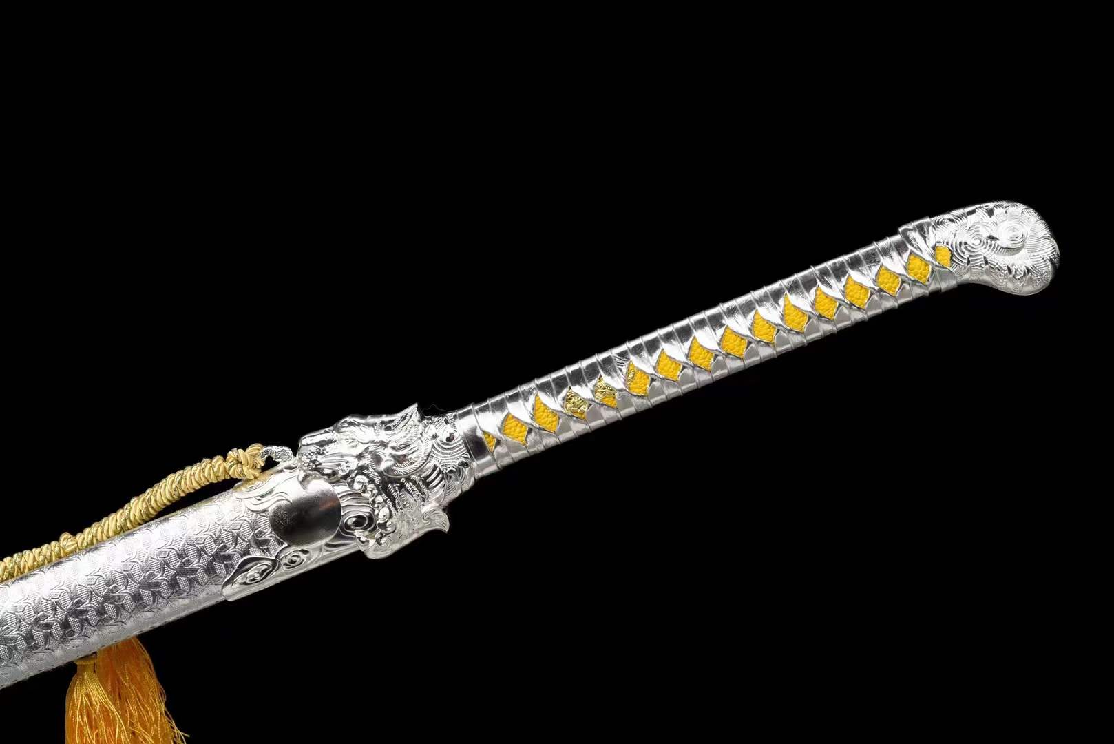 Handmade Tsunami Tiger High Manganese Steel Chinese Sword With Tiger pattern - Tophatter Daily Deals