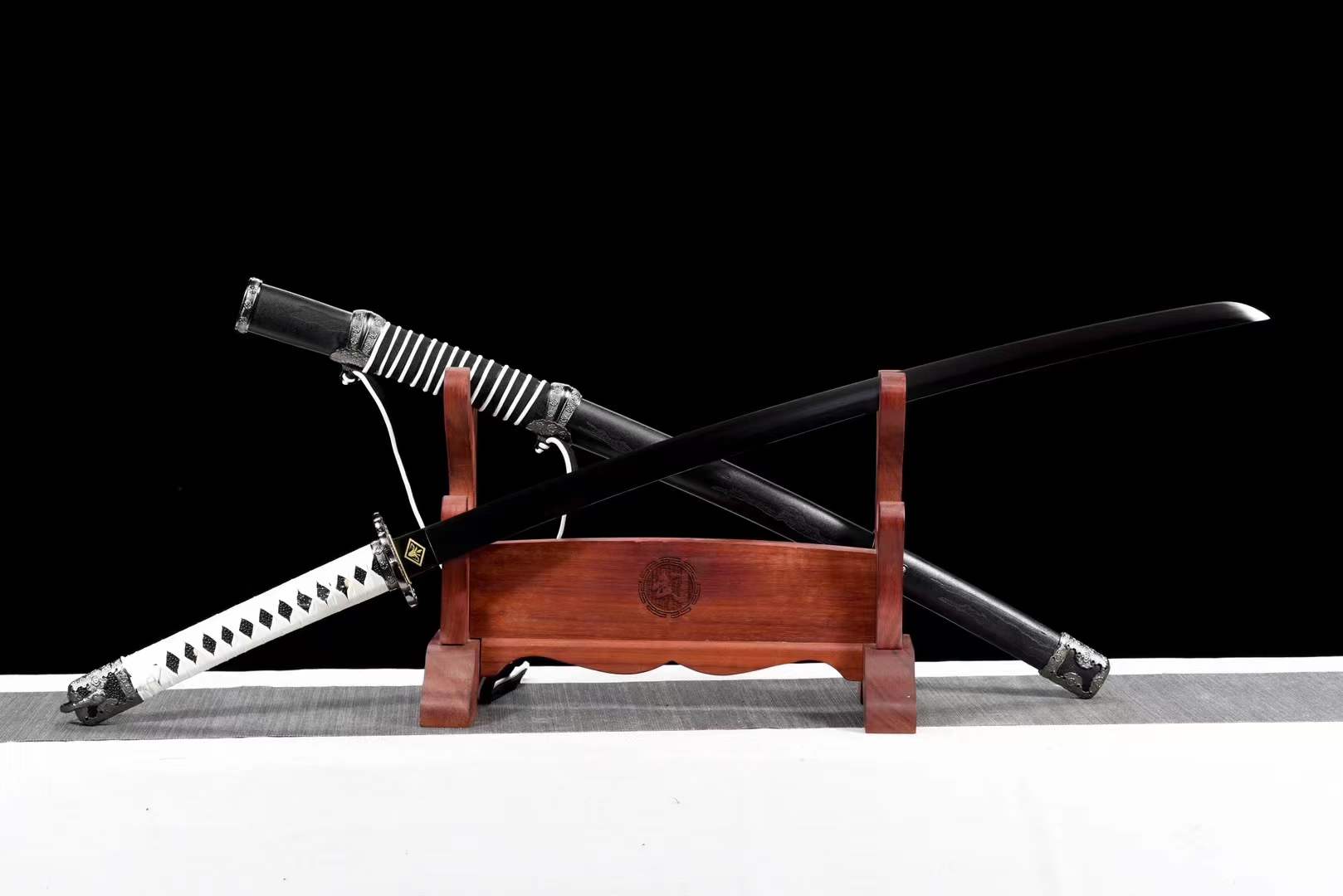 Handmade Undead Cut Katana Sword, Sekiro: Shadows Die Twice Japanese Samurai Sword, Black Manganese Steel Blades, Full Tang - Tophatter Daily Deals