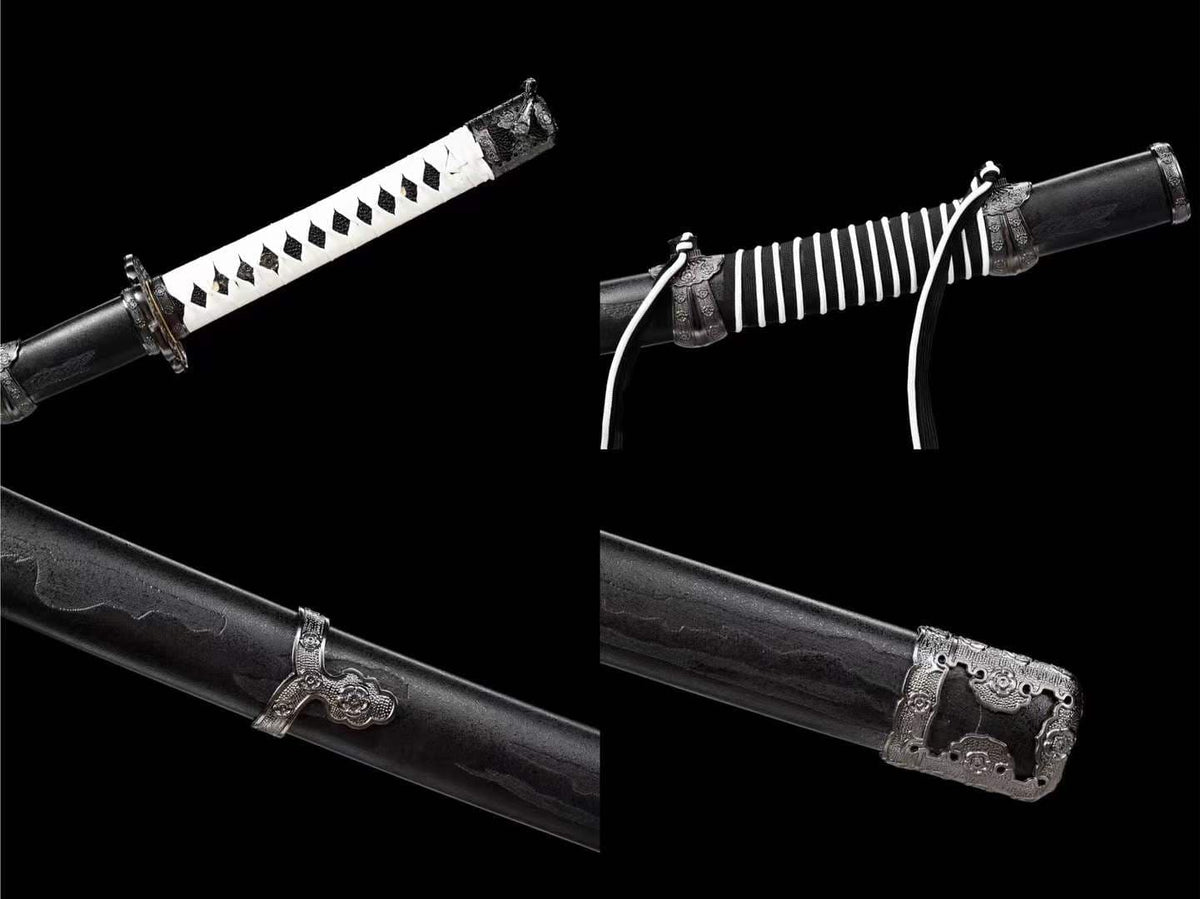 Handmade Undead Cut Katana Sword, Sekiro: Shadows Die Twice Japanese Samurai Sword, Black Manganese Steel Blades, Full Tang - Tophatter Daily Deals