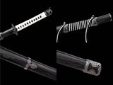 Handmade Undead Cut Katana Sword, Sekiro: Shadows Die Twice Japanese Samurai Sword, Black Manganese Steel Blades, Full Tang - Tophatter Daily Deals
