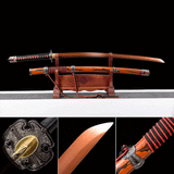 Handmade Undead Cut Katana Sword, Sekiro: Shadows Die Twice Japanese Samurai Sword, Red Manganese Steel Blades, Full Tang - Tophatter Daily Deals