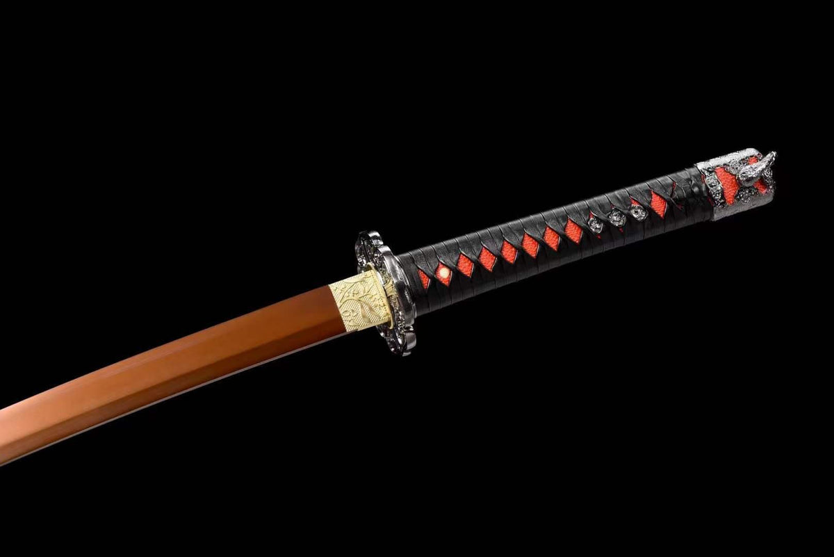 Handmade Undead Cut Katana Sword, Sekiro: Shadows Die Twice Japanese Samurai Sword, Red Manganese Steel Blades, Full Tang - Tophatter Daily Deals