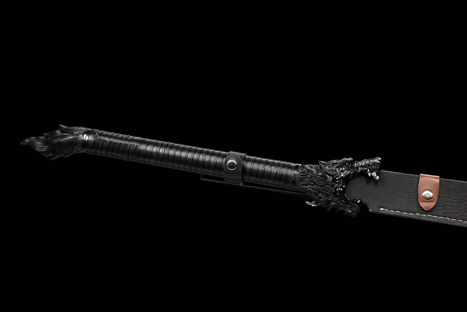 Handmade War Wolf Chinese Sword With High Manganese Steel - Tophatter Daily Deals