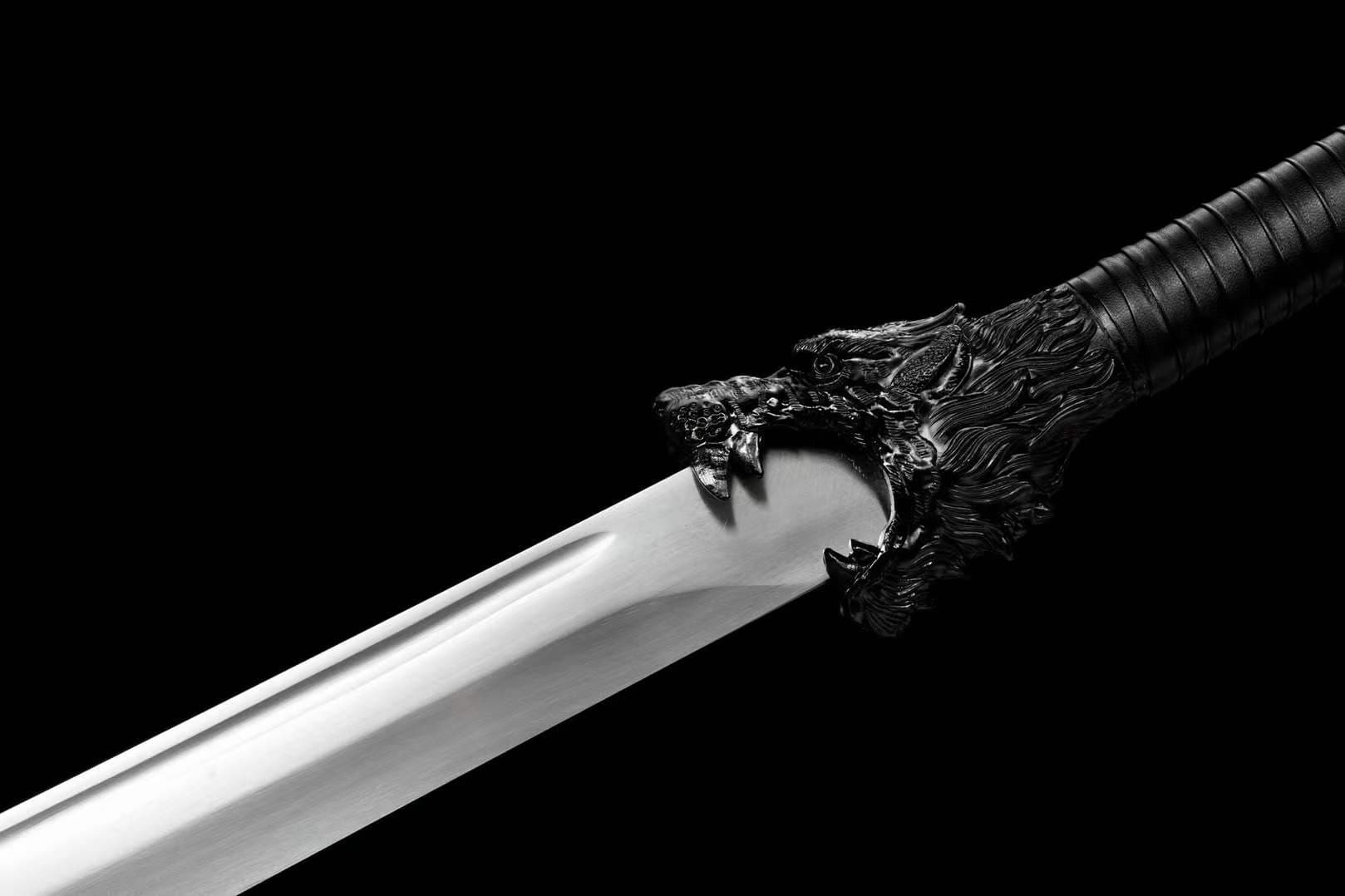 Handmade War Wolf Chinese Sword With High Manganese Steel - Tophatter Daily Deals