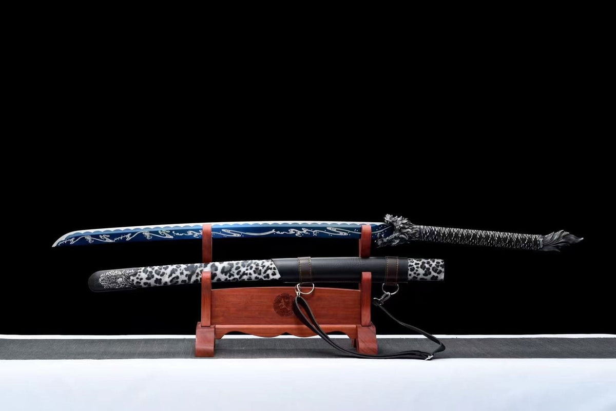 Handmade Wolf Road Manganese Steel Chinese Sword Exclusive Flame Fireworks - Tophatter Daily Deals