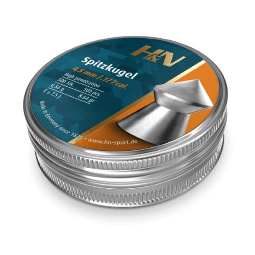H&N 4.5MM SPITZKUGEL 8.64GR - 500's - Tophatter's Army Deals BULLETS - Tophatter Daily Deals