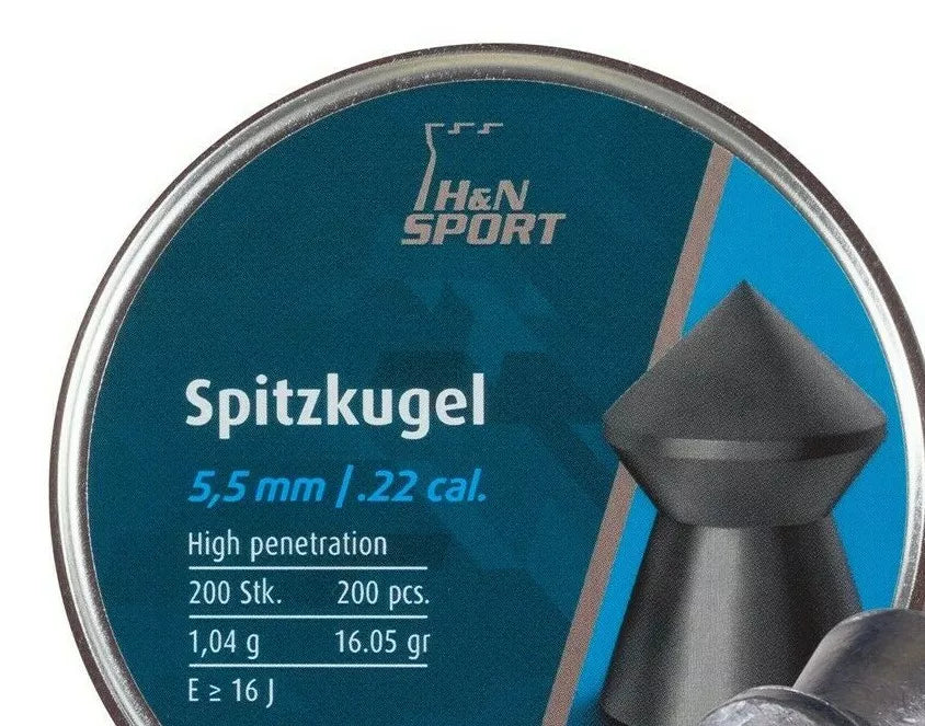 H&N 5.5MM SPITZKUGEL 16.05GR - 200's - Tophatter's Army Deals BULLETS - Tophatter Daily Deals
