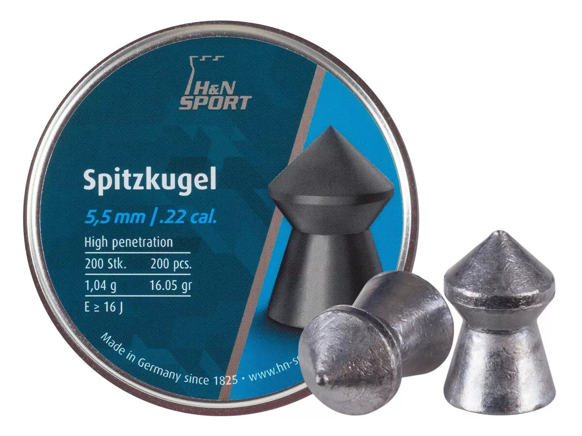 H&N 5.5MM SPITZKUGEL 16.05GR - 200's - Tophatter's Army Deals BULLETS - Tophatter Daily Deals
