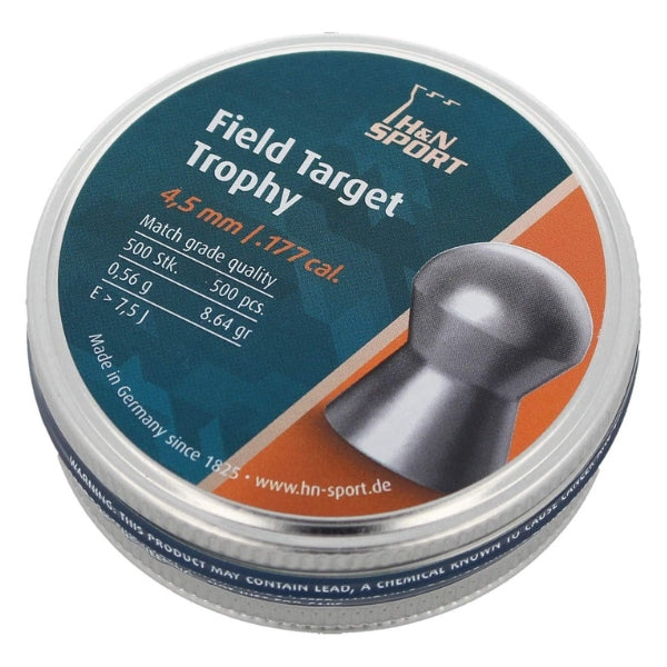 H&N FIELD TARGET TROPHY 8.64GR 4.5MM - 500'S - Tophatter's Army Deals BULLETS - Tophatter Daily Deals