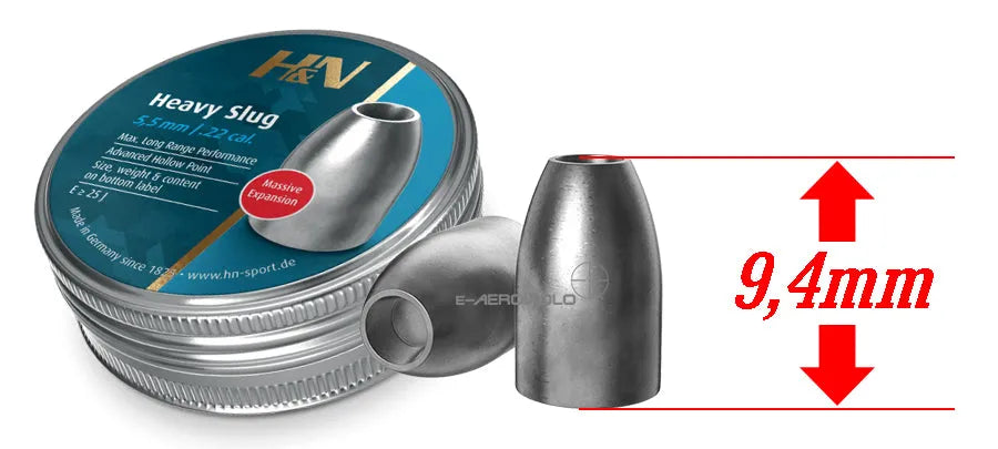 H&N SLUG HEAVY HP (34GR) .218 -150's - Tophatter's Army Deals BULLETS - Tophatter Daily Deals