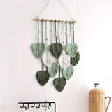 Handwoven Cotton Rope Leaf Tapestry Furniture & Decor - Tophatter Daily Deals