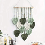 Handwoven Cotton Rope Leaf Tapestry Furniture & Decor - Tophatter Daily Deals