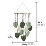 Handwoven Cotton Rope Leaf Tapestry Furniture & Decor - Tophatter Daily Deals