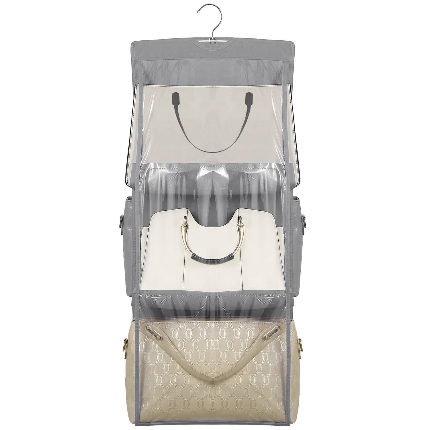 Hanging HandBag Organizer with 6 Pockets Closet Purse Storage Storage & Organization - Tophatter Daily Deals