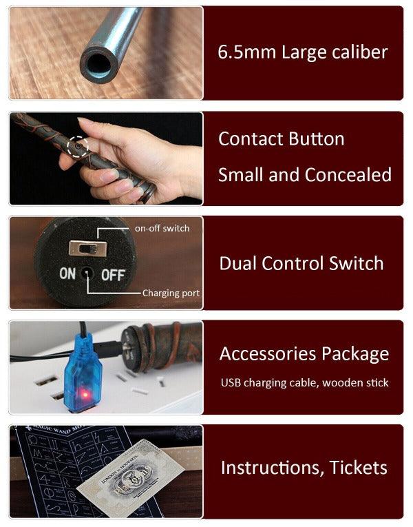 Harry Potter Fireball Wand - Wizard Magic Wand Fireballs Shooting Wand Flamethrow Apparel & Accessories - Tophatter Daily Deals