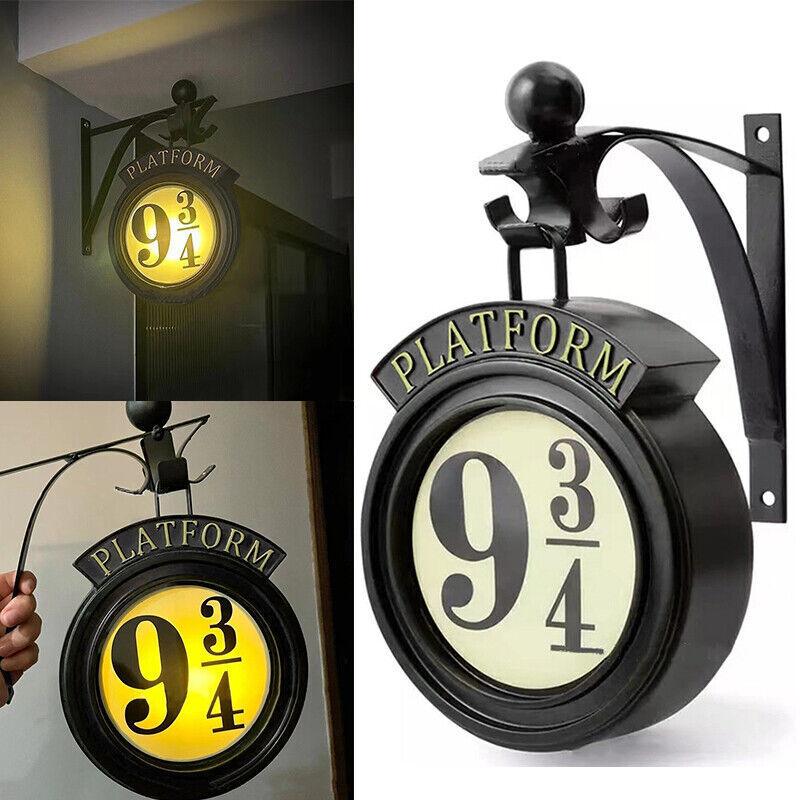 Hanging Night Light - Harry Potter 9 3/4 Night Hanging Wall Lamp Light Garden Decoration Kids Gift UK Black Festive & Franchise - Tophatter Daily Deals