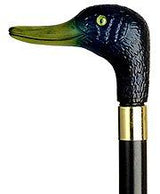 Stunning Blue Mallard Duck Cane: Translucent Handle Feature Animal Handled Canes - Tophatter Daily Deals