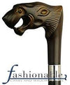 Scratch and Dent Molded Lion's Head Handle Walking Cane with Black Maple Wood Shaft and Silver Collar V1839 Animal Handled Canes - Tophatter Daily Deals