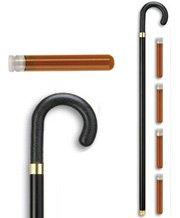 Brandy Cigar Smugglers Cane: Tourist Handle, 4 Flasks Flask Canes - Tophatter Daily Deals