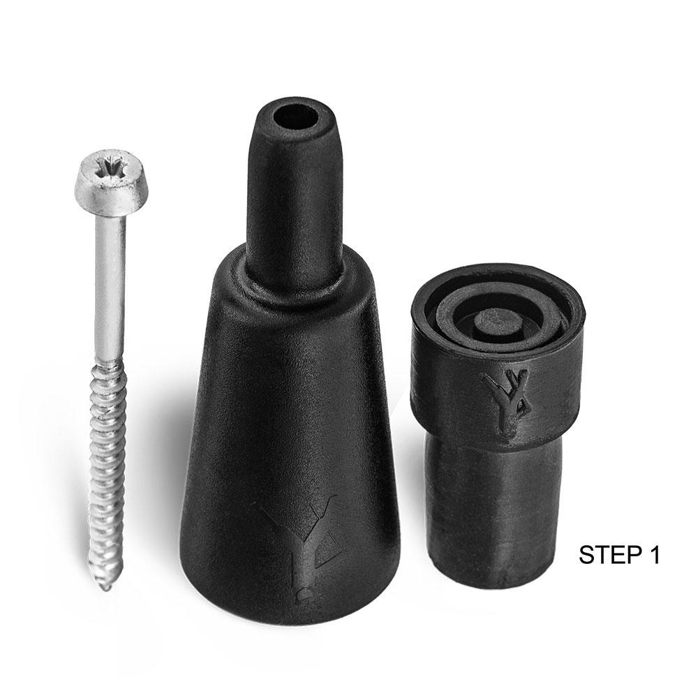 Combi Tip: DIY or Replacement for Hiking Staff Flasks Tippling Walking Canes - Tophatter Daily Deals