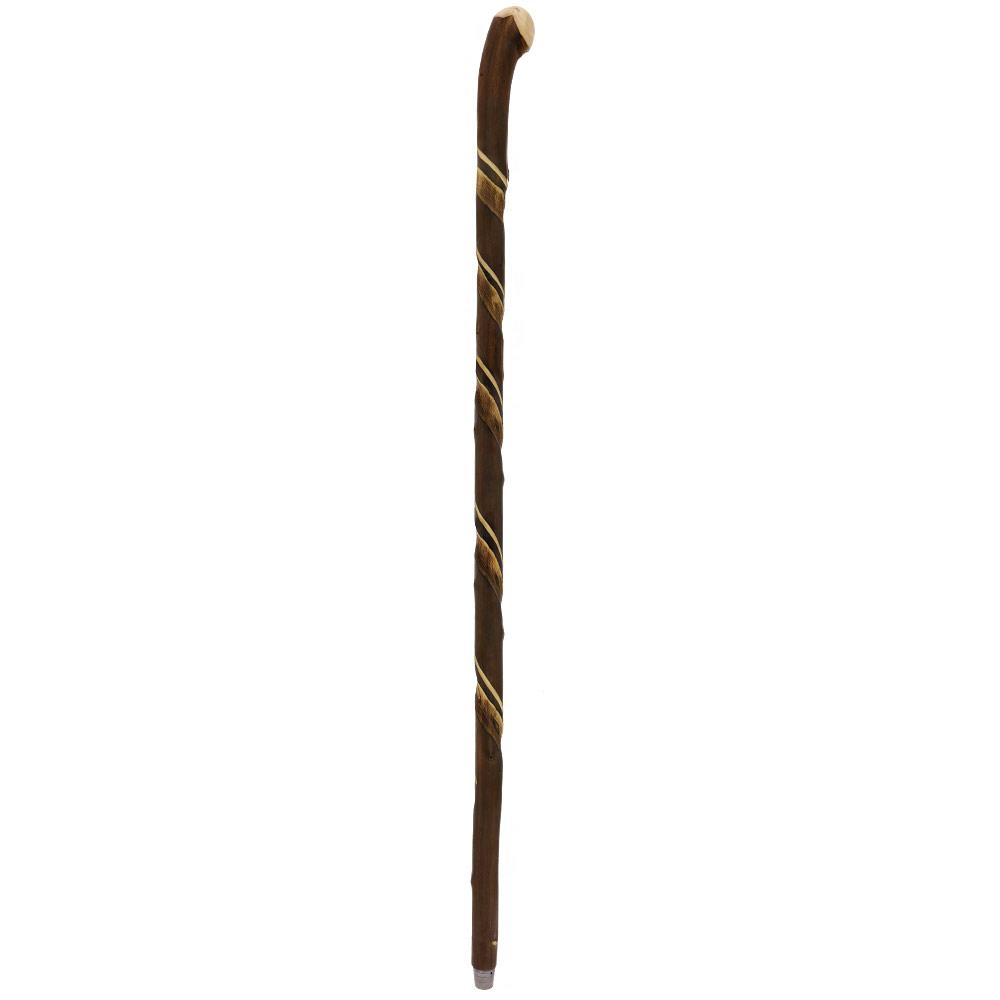 Artisan Crafted: Flamed Chestnut Shaft with Root Knobbed Handle Knobbed Walking Sticks - Tophatter Daily Deals