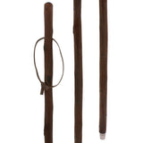 Sturdy Chestnut Hiking Staff - Combi Tip, Stained Natural Wood Hiking Staffs - Tophatter Daily Deals