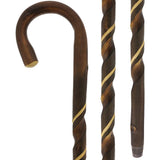 Natural Rustic Walking Cane: Flamed Chestnut Tourist Tourist Handled Canes - Tophatter Daily Deals